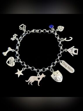 German Shepard Charm Bracelet Dog